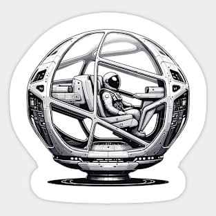 Interstellar Transit: Quantum Teleportation Pod Sticker